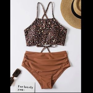 NWT SHEIN LEOPARD SWIMSUIT IN XL